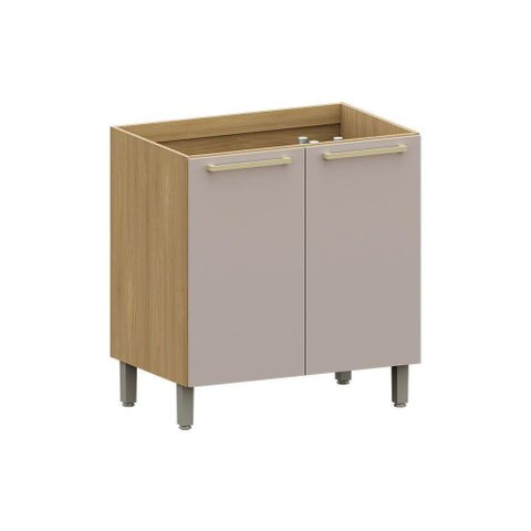 Balcão de Cozinha 80cm 2 Pts Elegance Luciane Móveis
