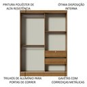 Ver imagem 5 de Guarda-roupa Solteiro Madesa Luke 2 Portas de Correr de Espelho Rustic Cor:rustic