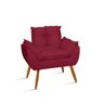 Poltrona Decorativa Sofa Sala Recepção Escritório – Jl Decor Cor:marsala - 1