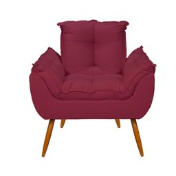 Poltrona Decorativa Sofa Sala Recepção Escritório – Jl Decor Cor:marsala - 2