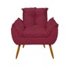 Poltrona Decorativa Sofa Sala Recepção Escritório – Jl Decor Cor:marsala - 2