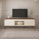 Ver imagem 5 de Rack Pinho/Off White para Tvs de até 75" Tampo c/ Bordas
