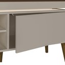 Ver imagem 3 de Rack Pinho/Off White para Tvs de até 75" Tampo c/ Bordas