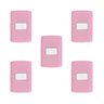 Conjunto de 5 Interruptores de 1 Tecla Simples, Modular, com Placa 4x2 e Suporte - 1