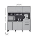 Ver imagem 3 de Armário de Cozinha 7 Portas 2 Gavetas Fortaleza Valdemóveis: Cinamomo/Off