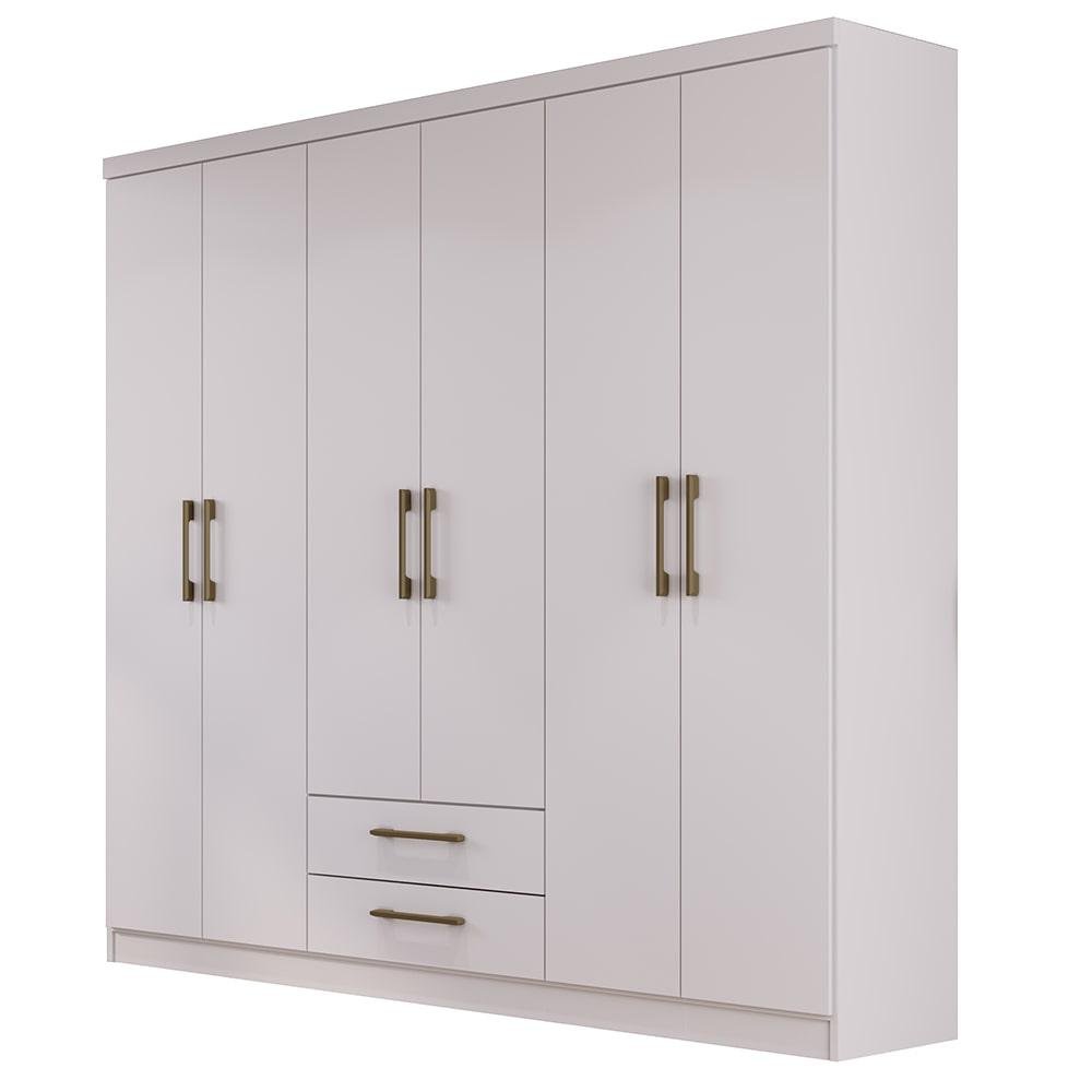Guarda-Roupa Casal Édez Maze, 6 Portas 1,8 m, Off White