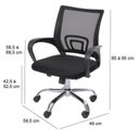 Ver imagem 5 de Kit 2 Cadeiras Escritório Diretor Tela Mesh com Relax Tok 3310 Preto
