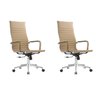 Kit 2 Cadeiras Escritório Presidente Esteirinha Corino Manhattan - 1
