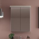 Ver imagem 1 de Armário de Banheiro 50cm 02 Portas Ref 501 Cewal - Branco/arenito