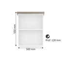 Ver imagem 2 de Armário de Banheiro 50cm 02 Portas Ref 501 Cewal - Branco/arenito