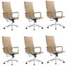 Kit 6 Cadeiras Escritório Presidente Esteirinha Corino Manhattan - 1