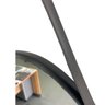 Espelho Redondo 61cm com Alça Estilo Rústico: Preto - 3