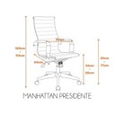 Ver mais imagens de Kit 10 Cadeiras Escritório Presidente Esteirinha Corino Manhattan