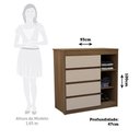 Ver imagem 3 de Cômoda Uni com Sapateira 1 Porta 4 Gavetas Luciane