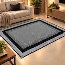 Ver imagem 1 de Tapete Sisal Art 1174 Sala Quarto Escritório Preto Cinza:1,50x2,00