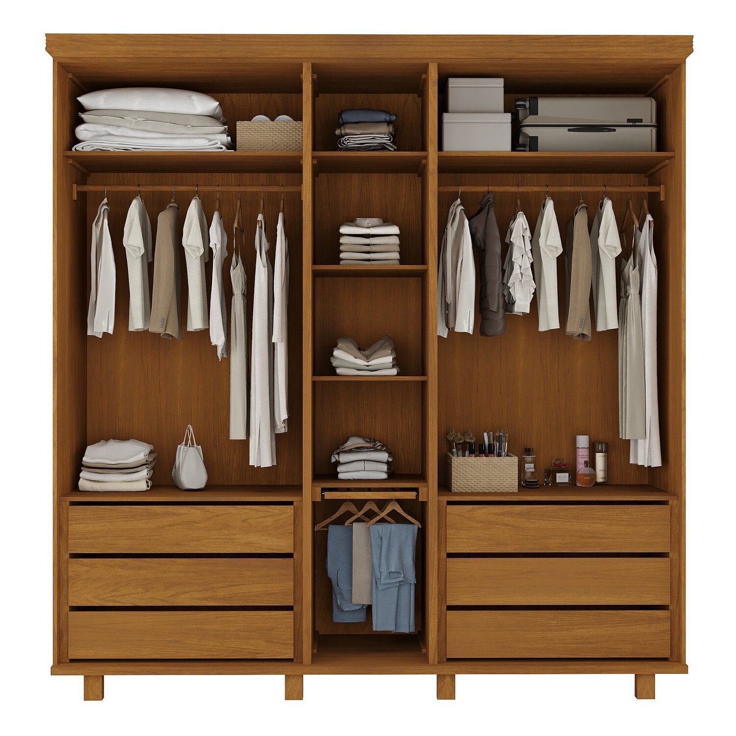 Guarda- roupa Ibiza 5 portas - 100% madeira  - 3