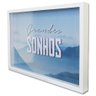 Quadro Cofre Porta Objetos Grandes Sonhos TaColado Moldura Branca - 1