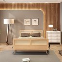 Ver imagem 5 de Cama Casal Lift em Madeira Maciça com Rattan Casatema MadeiraOriginals Bege/Branco/Marrom