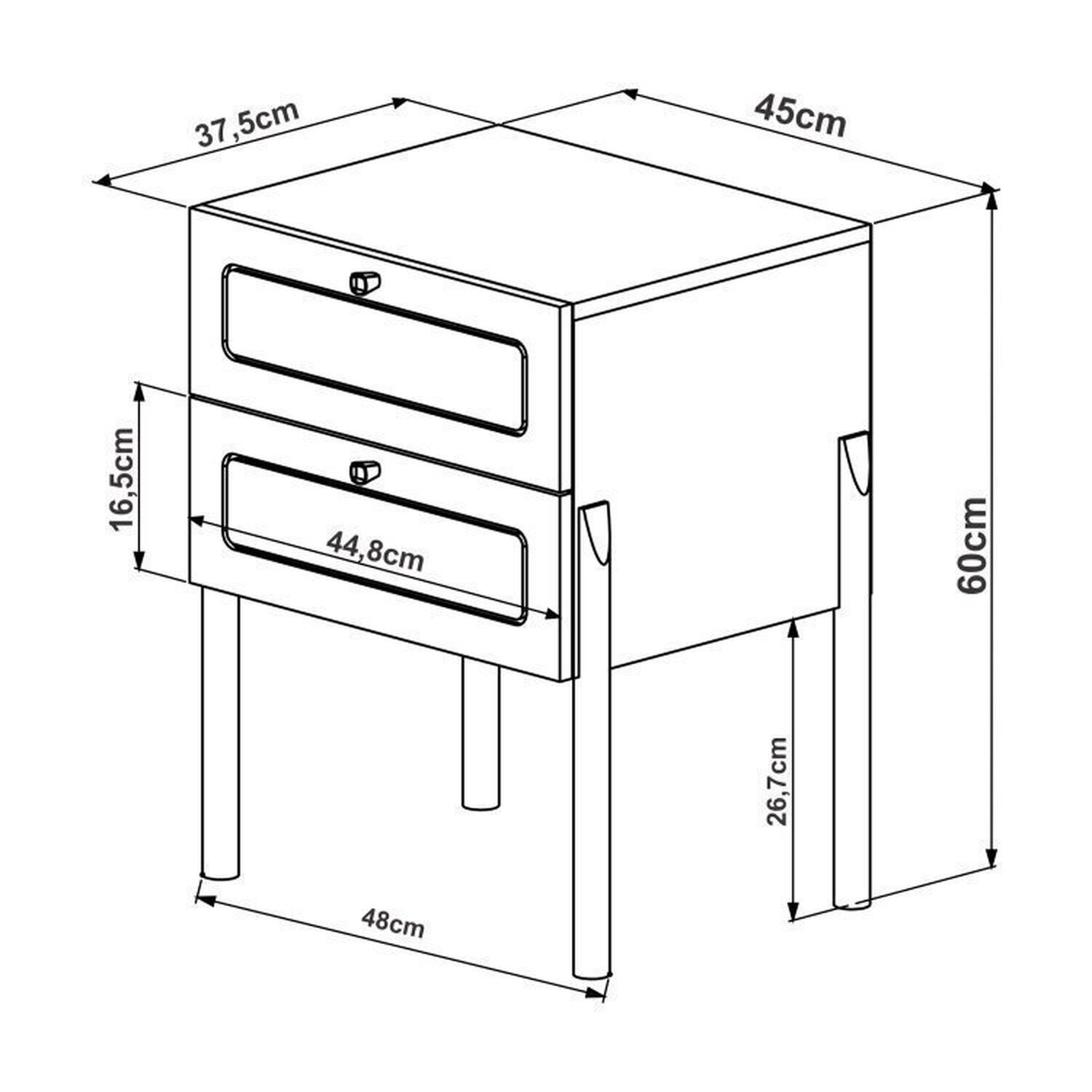 Conjunto Cabeceira Solteiro 90cm e Mesa de Cabeceira 2 Gavetas Pé Madeira Palhinha Oslo - 14