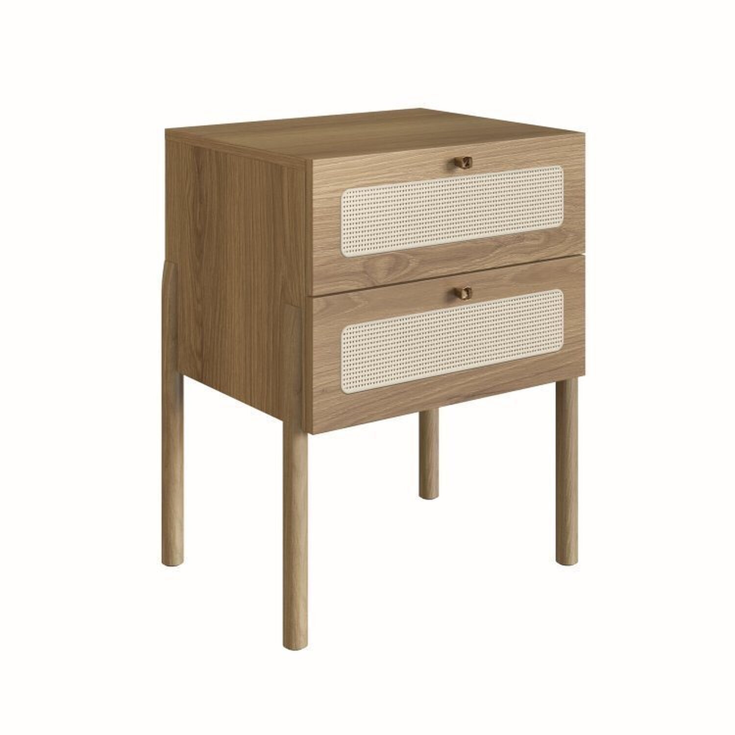 Conjunto Cabeceira Solteiro 90cm e Mesa de Cabeceira 2 Gavetas Pé Madeira Palhinha Oslo - 8