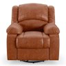 Poltrona do Papai Reclinável Sala de Cinema Madrid Glider Manual Giratória Massagem USB PU Caramelo  - 2