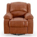 Ver imagem 2 de Poltrona do Papai Reclinável Sala de Cinema Madrid Glider Manual Giratória Massagem USB PU Caramelo