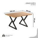 Ver imagem 3 de Conjunto Sala de Jantar Mesa 120x90cm Base Império Tampo MDF Napoli Preto