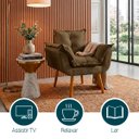 Ver imagem 5 de Kit 2 Poltronas Decorativas Reforçadas para Sala Alice para Recepção Manicure Escritório Suede