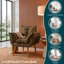 Ver imagem 6 de Kit 2 Poltronas Decorativas Reforçadas para Sala Alice para Recepção Manicure Escritório Suede