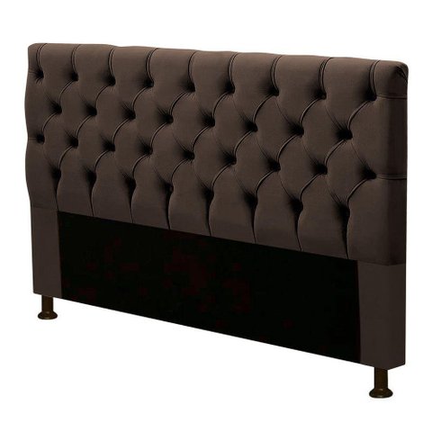 Cabeceira King Size Cristal 195Cm Marrom Chocolate