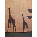 Ver imagem 4 de Luminária Plafon Safari Savana Cúpula Tecido 30x15cm: Cru
