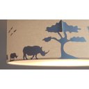 Ver imagem 3 de Luminária Plafon Safari Savana Cúpula Tecido 30x15cm: Cru
