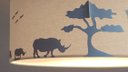 Ver imagem 3 de Luminária Plafon Safari Savana Cúpula Tecido 30x15cm: Cru