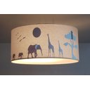 Ver imagem 2 de Luminária Plafon Safari Savana Cúpula Tecido 30x15cm: Cru