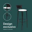 Ver imagem 4 de Kit 3 Cadeiras Alta 80cm para Balcão Ilha Bancada Área Gourmet Bar Piscina Banqueta Itagold