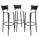 Ver imagem 1 de Kit 3 Cadeiras Alta 80cm para Balcão Ilha Bancada Área Gourmet Bar Piscina Banqueta Itagold