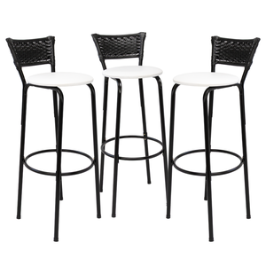 Kit 3 Cadeiras Alta 80cm para Balcão Ilha Bancada Área Gourmet Bar Piscina Banqueta Itagold