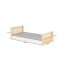 Ver mais imagens de Cama Solteiro Lift em Madeira Maciça com Rattan Casatema MadeiraOriginals Bege/Branco/Marrom