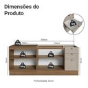 Ver imagem 4 de Kit com 2 Balcões de Cozinha 3 Gavetas 4 Portas (sem Tampo e Pia) Rustic/Crema Vik Madesa 01