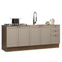 Ver imagem 3 de Kit com 2 Balcões de Cozinha 3 Gavetas 4 Portas (sem Tampo e Pia) Rustic/Crema Vik Madesa 01