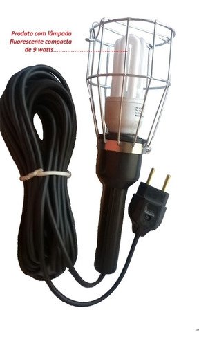 Kit 10 Pendente Luz Gaiola Arame 110/220 Volts 10 Mts.fio Pp - 3