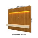 Ver imagem 3 de Painel para TV até 85 Polegadas Sole 3 Gavetas Ripado 100% MDF Naturale/Off White - Pnr Móveis