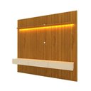 Ver imagem 2 de Painel para TV até 85 Polegadas Sole 3 Gavetas Ripado 100% MDF Naturale/Off White - Pnr Móveis