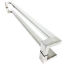 Puxador Portas Duplo Aço Inox Escovado Grécia 80 Cm para Portas: Pivotantes/madeira/vidro Temperado/ - 1
