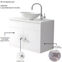 Ver imagem 5 de Gabinete Armário para Banheiro com Pia Cuba 60cm Balcão Suspenso