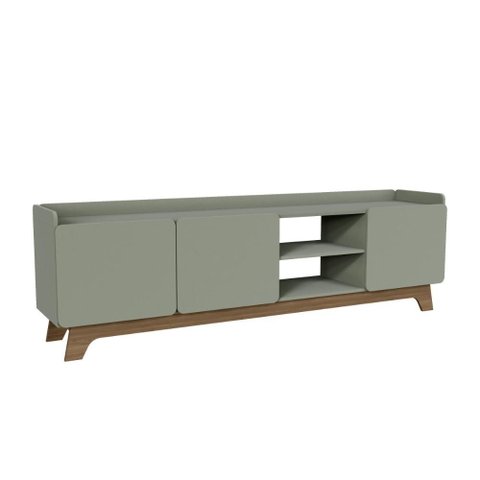 Rack para Tv até 75'' com 3 Portas 200cm John - Verde
