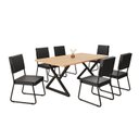 Ver imagem 2 de Conjunto Sala de Jantar Mesa 160x90cm Base Império Tampo Mdf Napoli