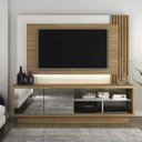 Ver imagem 2 de Rack c/ Painel TV até 65″ 200cm 2 Portas LED Amêndoa/Off White HO1000