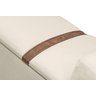 Recamier Baú Pés em Madeira Cama Casal 1,30m Retro Premium Estofado Estilo Decorativo Cor Bege - 4