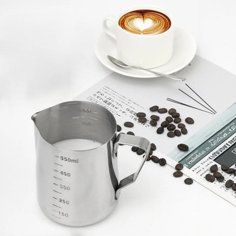 Caneca Aço Inox Copo Café com Medidor 350ml Cozinha